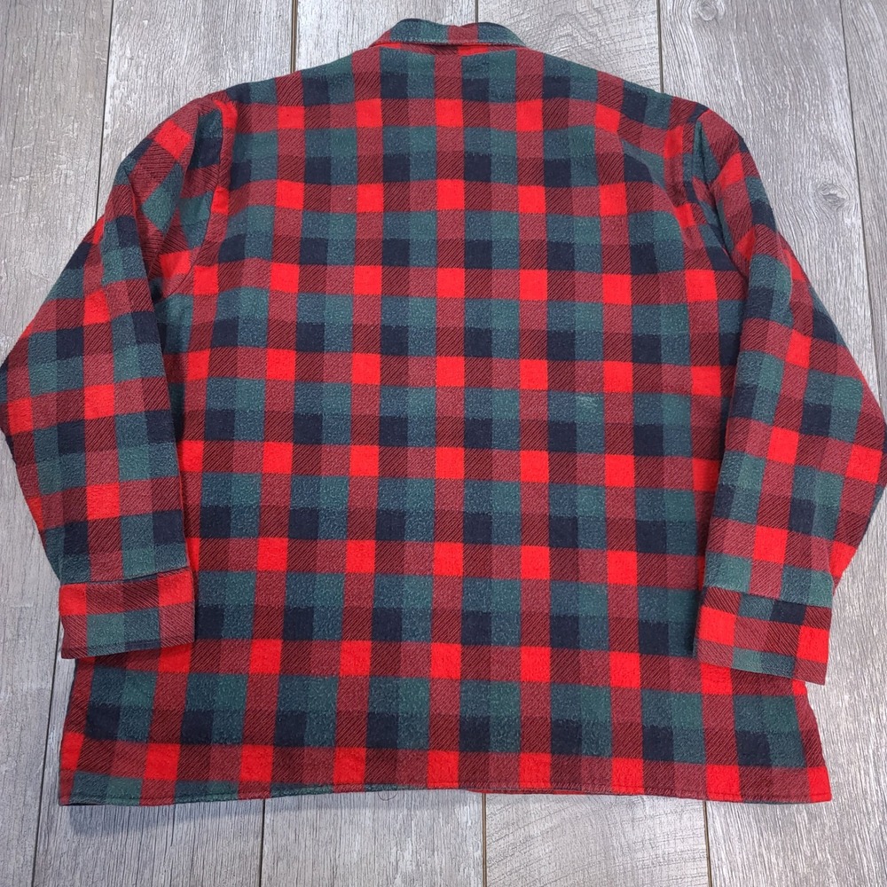 Bar-M Rancher Shirt Jacket Mens 2XL Red Plaid Quilted Flannel Snap Front - Picture 3 of 8